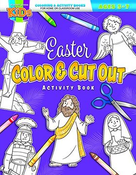portada Coloring & Activity Book - Easter 5-7: Easter Color and cut out Activity Book (in English)