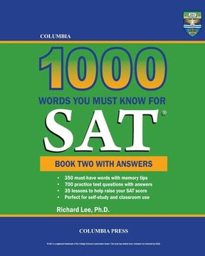 portada Columbia 1000 Words You Must Know for SAT: Book Two with Answers (en Inglés)