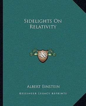 portada sidelights on relativity (en Inglés)