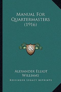portada manual for quartermasters (1916) (en Inglés)