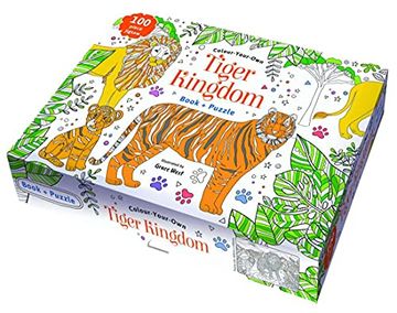 portada Colour Your own Tiger Kingdom Book + Puzzle (en Inglés)