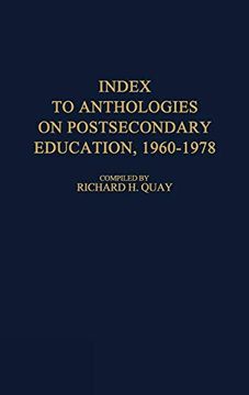 portada Index to Anthologies on Postsecondary Education, 1960$1978. (in English)