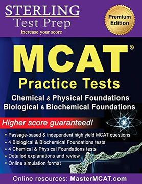portada Sterling Test Prep Mcat Practice Tests: Chemical & Physical + Biological & Biochemical Foundations (en Inglés)