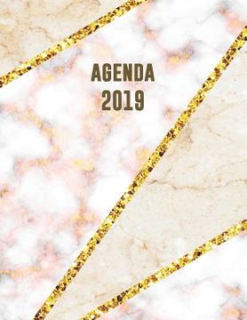 portada Agenda 2019: Élégant et Pratique Mosaïque en Marbre Beige et Rose Doré Agenda Organiseur Pour Ton Quotidien 52 Semaines Janvier à D (en Francés)