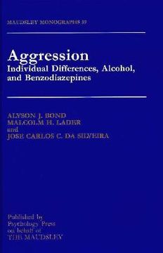 portada aggression: individual differences, alcohol and benzodiazepines (in English)