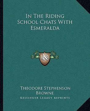 portada in the riding school chats with esmeralda (en Inglés)