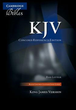 portada Kjv Concord Reference Bible, Black Edge-Lined Goatskin Leather, Red-Letter Text Kj566: Xre Black Goatskin Leather Rcd266: Authorized King James Version. Concordance, Dictionary and Family Record (en Inglés)