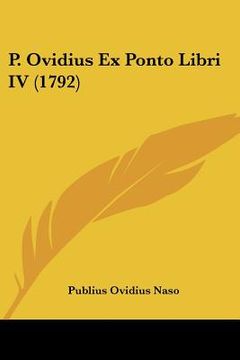 portada p. ovidius ex ponto libri iv (1792) (en Inglés)