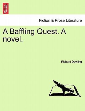 portada a baffling quest. a novel. (en Inglés)