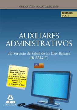 portada Auxiliares Administrativos Del Ib-Salut. Temario. Volumen I