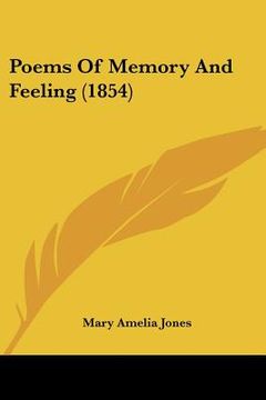 portada poems of memory and feeling (1854) (en Inglés)