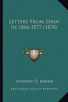 portada letters from spain in 1866-1877 (1878) (en Inglés)