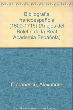 portada Bibliografia francoespañola (Anejos del Bolet,n de la Real Academia Española)