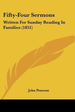 portada fifty-four sermons: written for sunday reading in families (1851) (en Inglés)