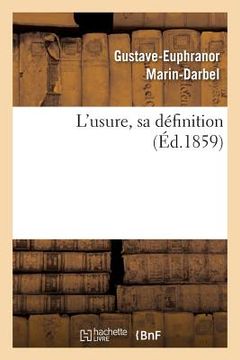 portada L'Usure, Sa Définition (in French)