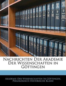 portada Nachrichten Der Akademie Der Wissenschaften in Göttingen (en Alemán)