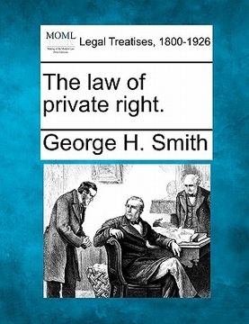 portada the law of private right. (in English)