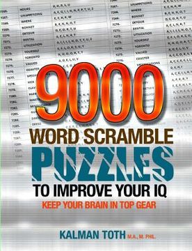 portada 9000 Word Scramble Puzzles to Improve Your IQ (en Inglés)