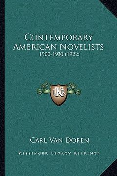 portada contemporary american novelists: 1900-1920 (1922)