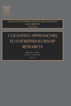 portada cognitive approaches to entreprenuership research (en Inglés)