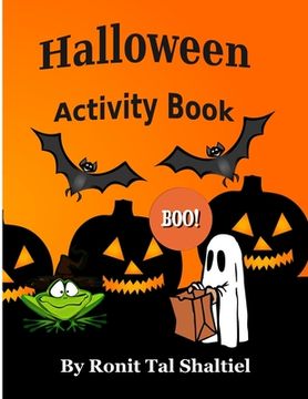 portada Halloween activity book: Coloring, counting, mazes and hidden words game-for kids. (in English)