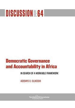 portada democratic governance and accountability in africa: in search of a workable framework (en Inglés)