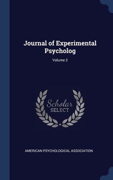 portada Journal of Experimental Psycholog; Volume 2 (en Inglés)