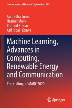 portada Machine Learning, Advances in Computing, Renewable Energy and Communication: Proceedings of Marc 2020