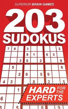 portada 203 Sudokus: A DIFFICULT SUDOKU book with solutions (en Inglés)