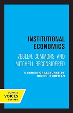 portada Institutional Economics: Veblen, Commons, and Mitchell Reconsidered (en Inglés)