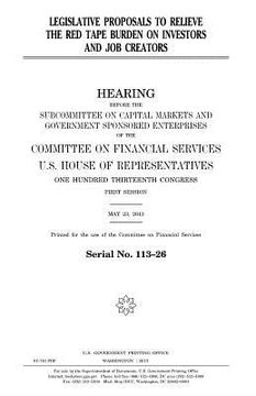 portada Legislative proposals to relieve the red tape burden on investors and job creators (in English)