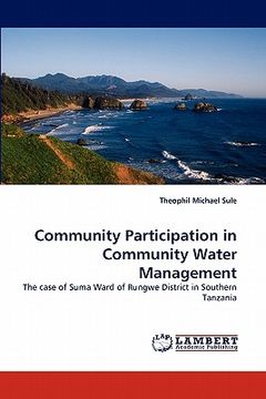 portada community participation in community water management