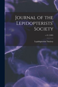 portada Journal of the Lepidopterists' Society; v.43 (1989) (en Inglés)