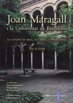 portada Joan Maragall i la Universitat de Barcelona (BIBLIOTECA UNIVERSITÀRIA)