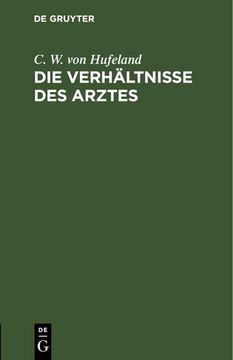 portada Die Verhältnisse des Arztes (en Alemán)