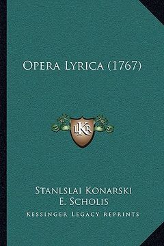portada Opera Lyrica (1767) (en Polaco)