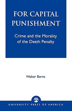 portada for capital punishment: crime and the morality of the death penalty