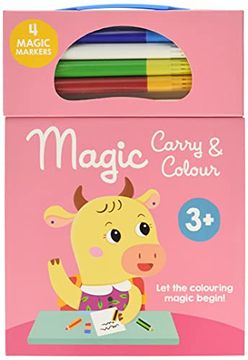portada Magic Carry & Colour: 3+ Pink Cover cow (in English)