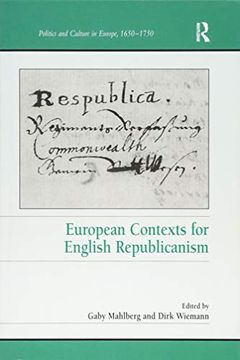 portada European Contexts for English Republicanism. Edited by Gaby Mahlberg and Dirk Wiemann (in English)