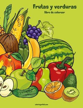 portada Frutas y verduras libro para colorear 1