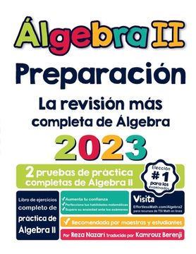 portada Álgebra II Preparación: La revisión más completa de Álgebra II
