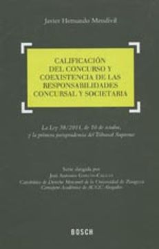 portada Calificación Del Concurso Y Coexistencia De Las Responsabilidades Concursal Y (in Spanish)