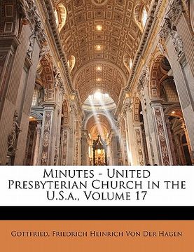 portada minutes - united presbyterian church in the u.s.a., volume 17 (en Inglés)