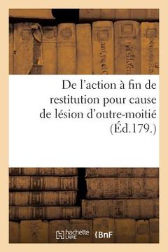 portada Observations Sur Le Mode Et Les Effets de l'Action À Fin de Restitution (en Francés)