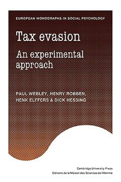 portada Tax Evasion Paperback (European Monographs in Social Psychology) (en Inglés)