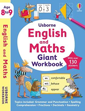 portada Usborne English and Maths Giant Workbook 8-9 (in English)
