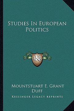 portada studies in european politics (en Inglés)