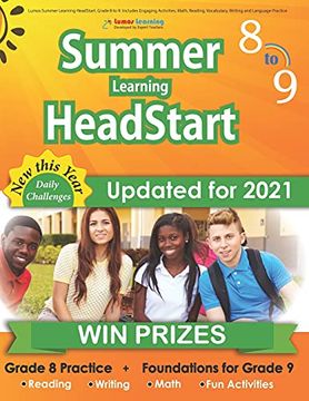 portada Lumos Summer Learning Headstart, Grade 8 to 9: Includes Engaging Activities, Math, Reading, Vocabulary, Writing and Language Practice: Resources for Students Starting High School (in English)