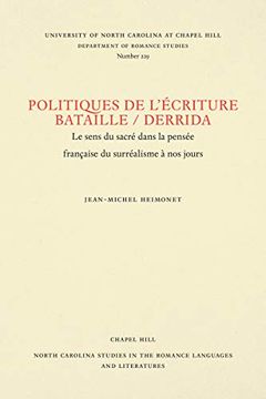 portada Politiques de L'écriture, Bataille (en Francés)