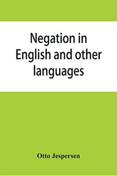 portada Negation in English and Other Languages (in English)
